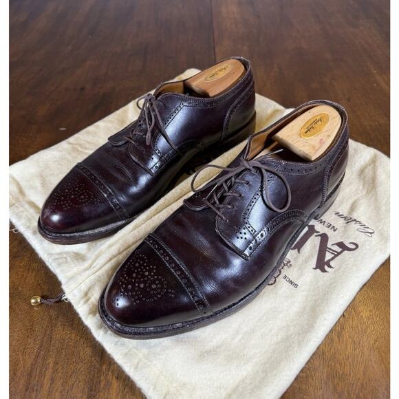 Alden Other - Vintage Alden 958 Full Brogue Burgandy Derby Lace Cap Toe Dress Shoes 10.5 B/D